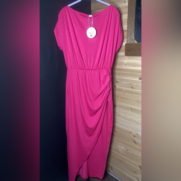 Prinbara Midi Slit Leg Dress Pinched Waist Size Small Formal Wedding Everyday - Picture 1 of 6